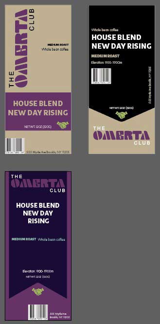 label design for coffee company