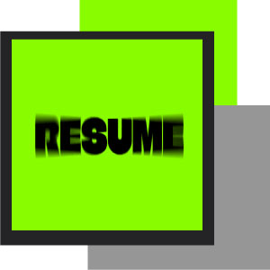 distorted text reading resume